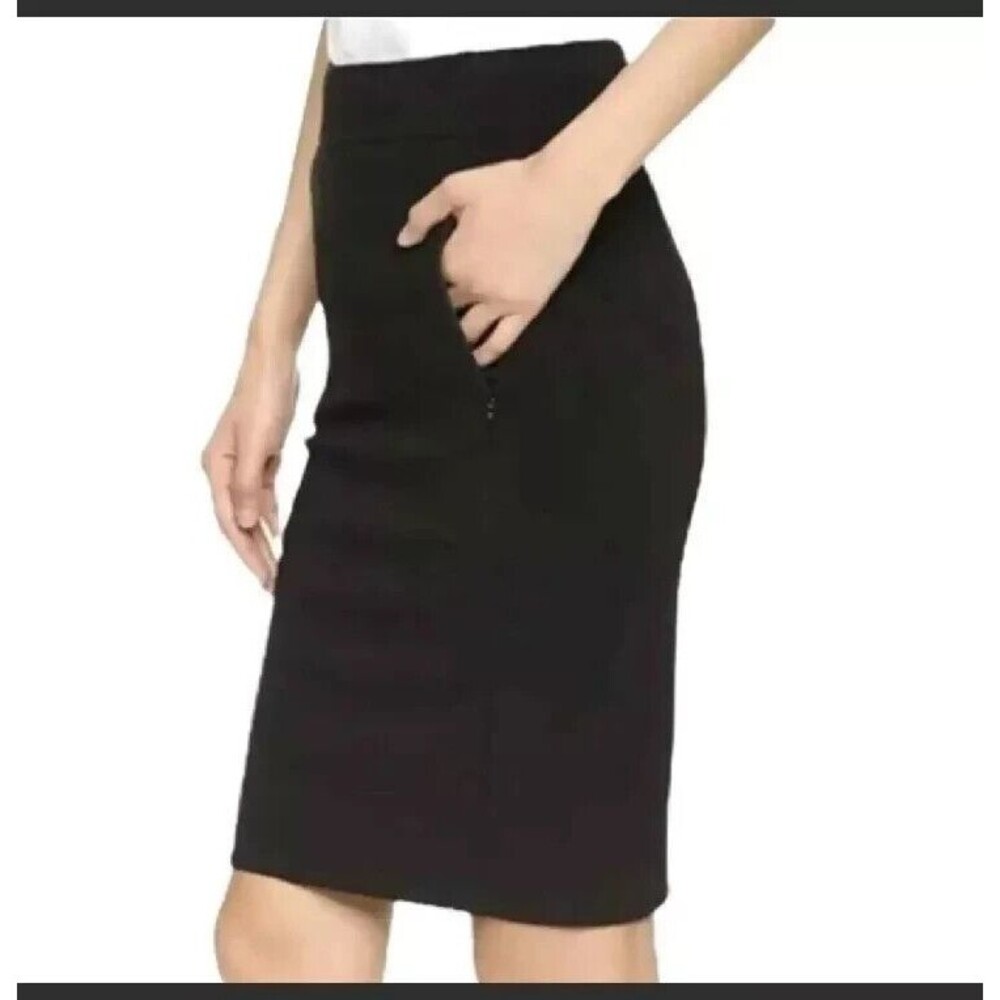 DIANE VON FURSTENBERG Black New Koto Stretch Viscose Pencil Skirt SIZE 10